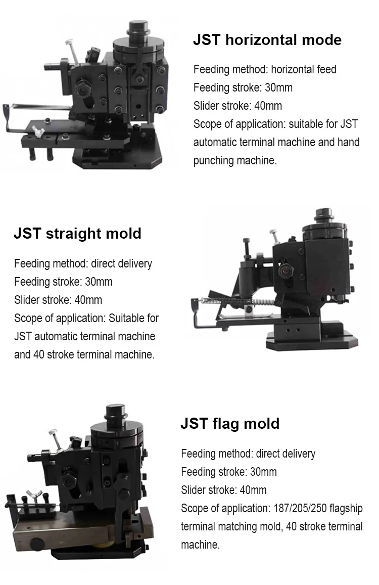 JST straight mold, Terminal Crimping Machine For European Mold, Terminal Crimping Machine For European Applicator, Jst Terminal Crimping Machine JST rechte vorm, Terminal Krimpmachine voor Europese Vorm, Terminal Krimpmachine voor Europese Applicator, Jst Terminal Krimpmachine