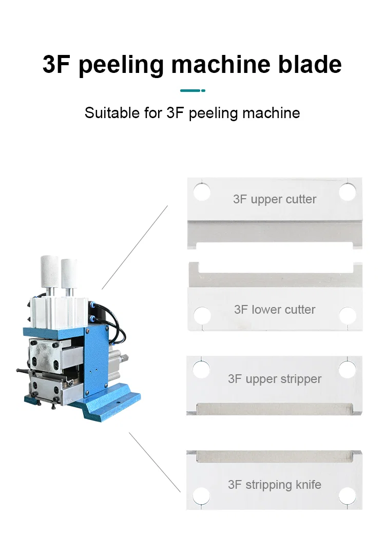 Special Durable blade, 3F Cable core wire stripping pneumatic machine blade Speciaal duurzaam mes, 3F-kabelkern draadstrippen pneumatisch machineblad
